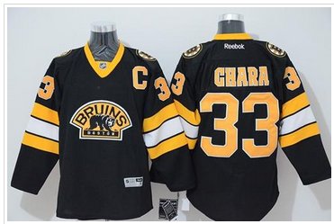Boston Bruins #33 Chara Stitched Black Third NHL Jersey