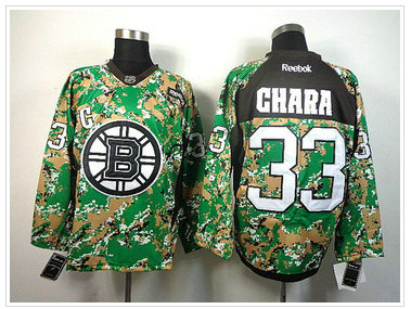 Boston Bruins #33 Zdeno Chara Camo Veterans Day Practice NHL Jersey