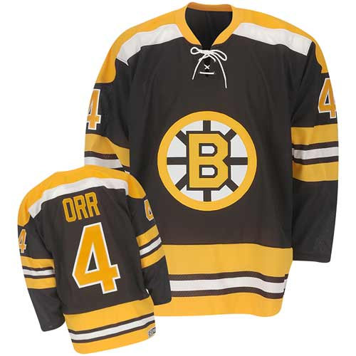 Boston Bruins #4 Bobby Orr Black Jersey