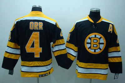 NHL Boston Bruins #4 ORR Black Jersey