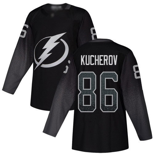 Lightning #86 Nikita Kucherov Black Alternate Authentic Stitched Hockey Jersey