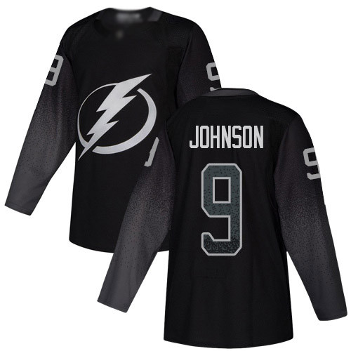 Lightning #9 Tyler Johnson Black Alternate Authentic Stitched Hockey Jersey