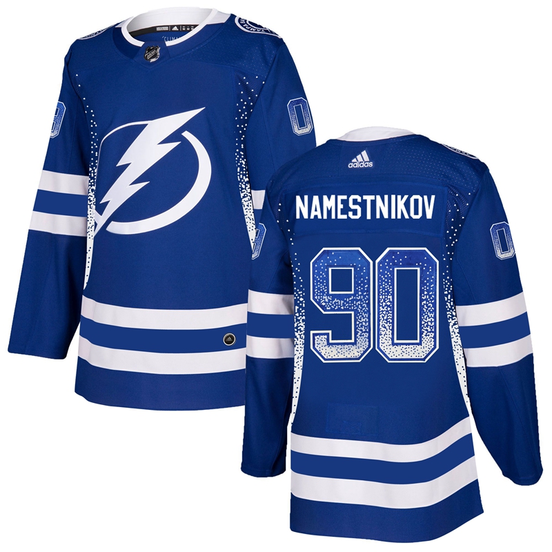 Lightning 90 Vladislav Namestnikov Blue Drift Fashion Adidas Jersey-7303