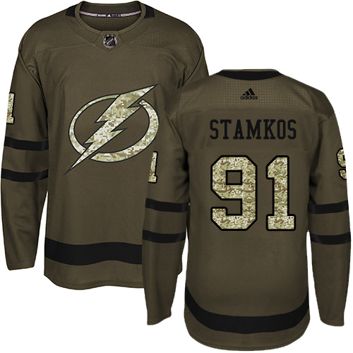 Adidas Lightning #91 Steven Stamkos Green Salute to Service Stitched NHL Jersey Adidas Lightning #91 Steven Stamkos Green Salute to Service Stitched NHL Jersey