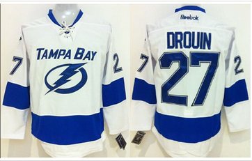 Tampa Bay Lightning #27 Jonathan Drouin White Stitched NHL Jersey