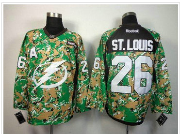 Tampa Bay Lightning #26 Martin St.Louis Camo Veterans Day Practice NHL Jersey