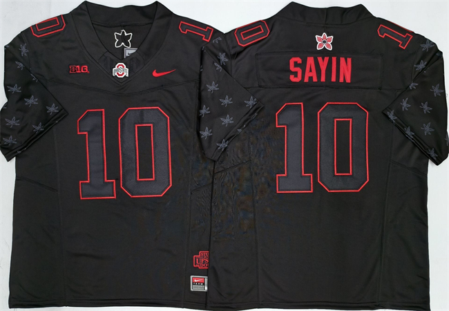 Men's Ohio State Buckeyes #10 Julian Sayin Black 2025 F.U.S.E. Limited Stitched Jersey