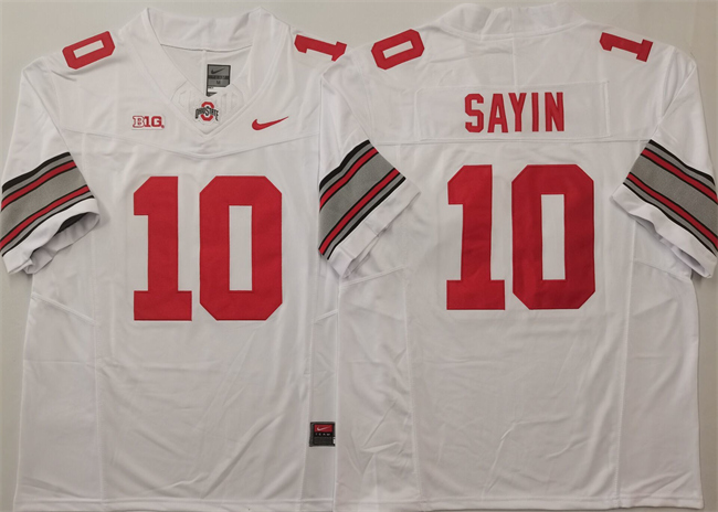 Men's Ohio State Buckeyes #10 Julian Sayin White 2025 F.U.S.E. Limited Stitched Jersey