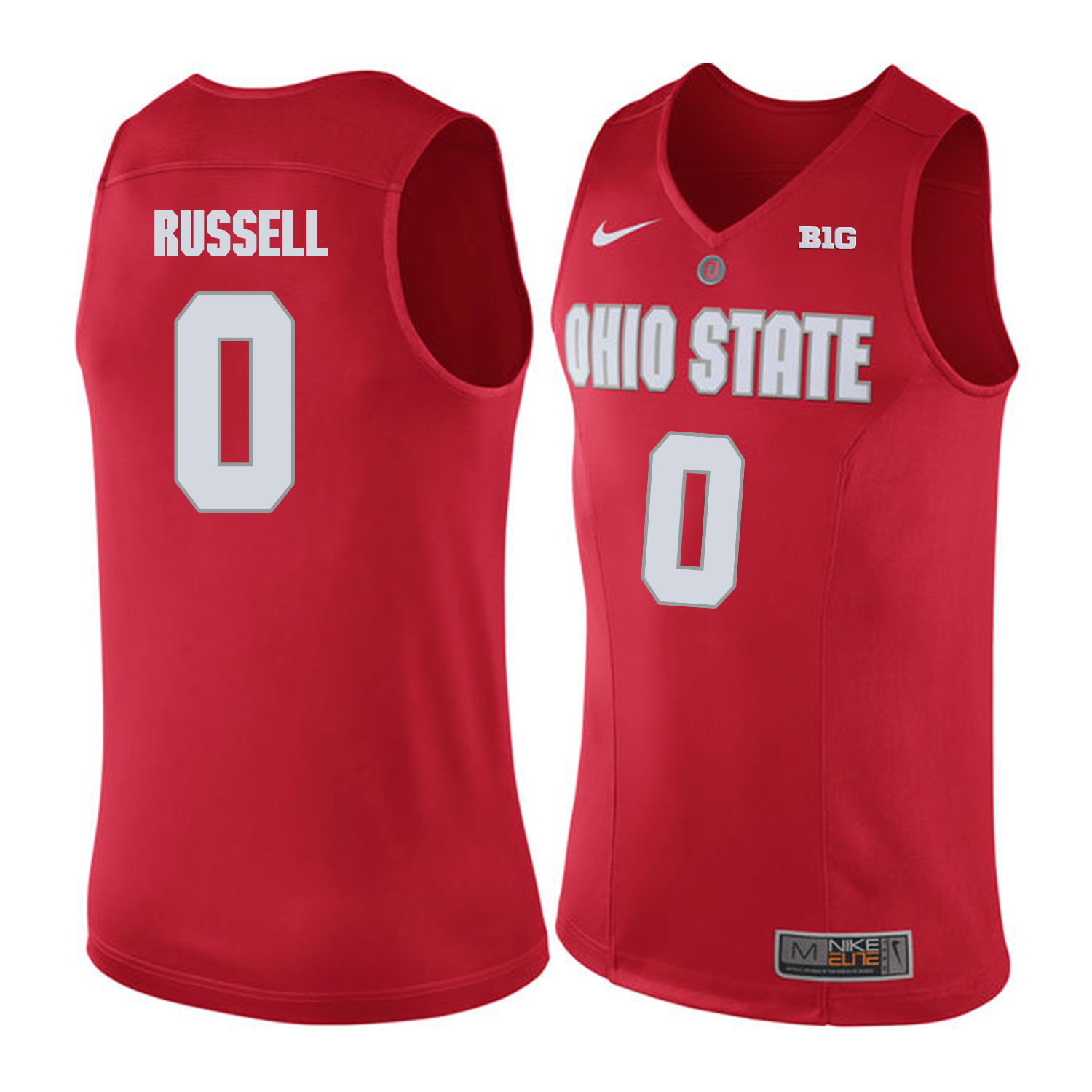 Ohio State Buckeyes #0 D'Angelo Russell Red College Basketball Jersey