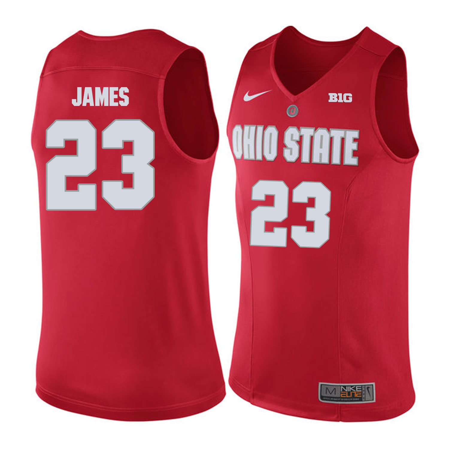 Ohio State Buckeyes #23 Sampson James Red College Basketball Jersey