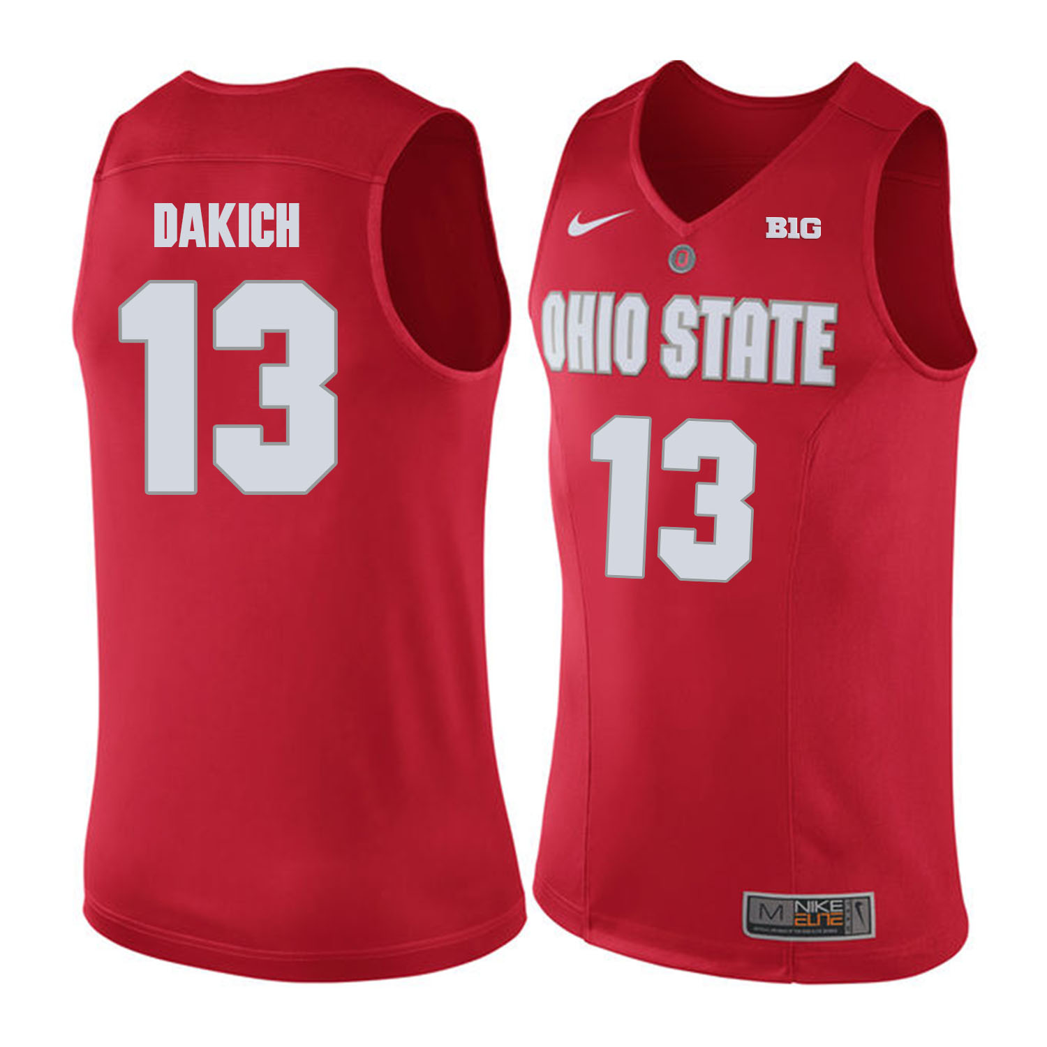 Ohio State Buckeyes #13 Andrew Dakich Red College Basketball Jersey