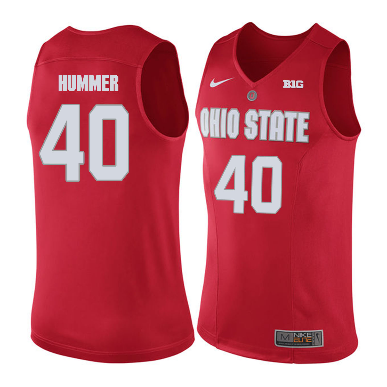 Ohio State Buckeyes #40 Danny Hummer Red College Basketball Jersey