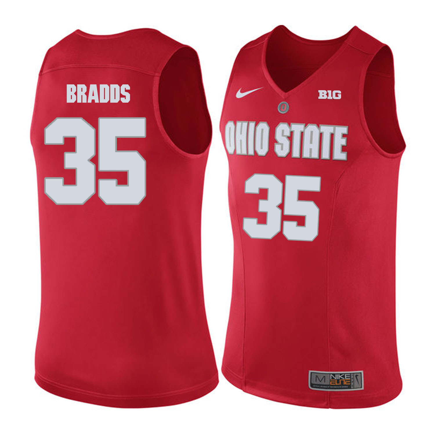 Ohio State Buckeyes #35 Gary Bradds Red College Basketball Jersey