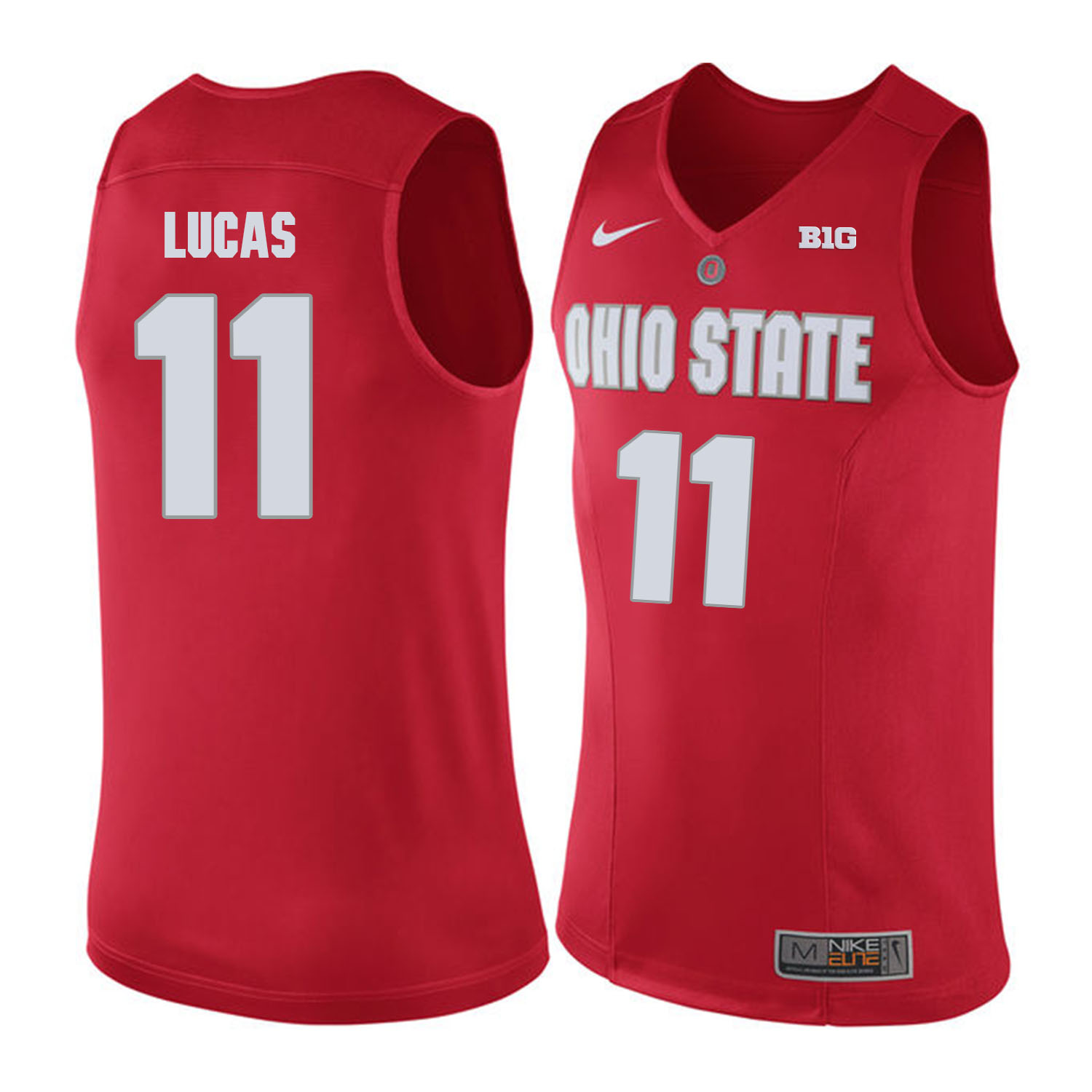 Ohio State Buckeyes #11 Jerry Lucas Red College Basketball Jersey