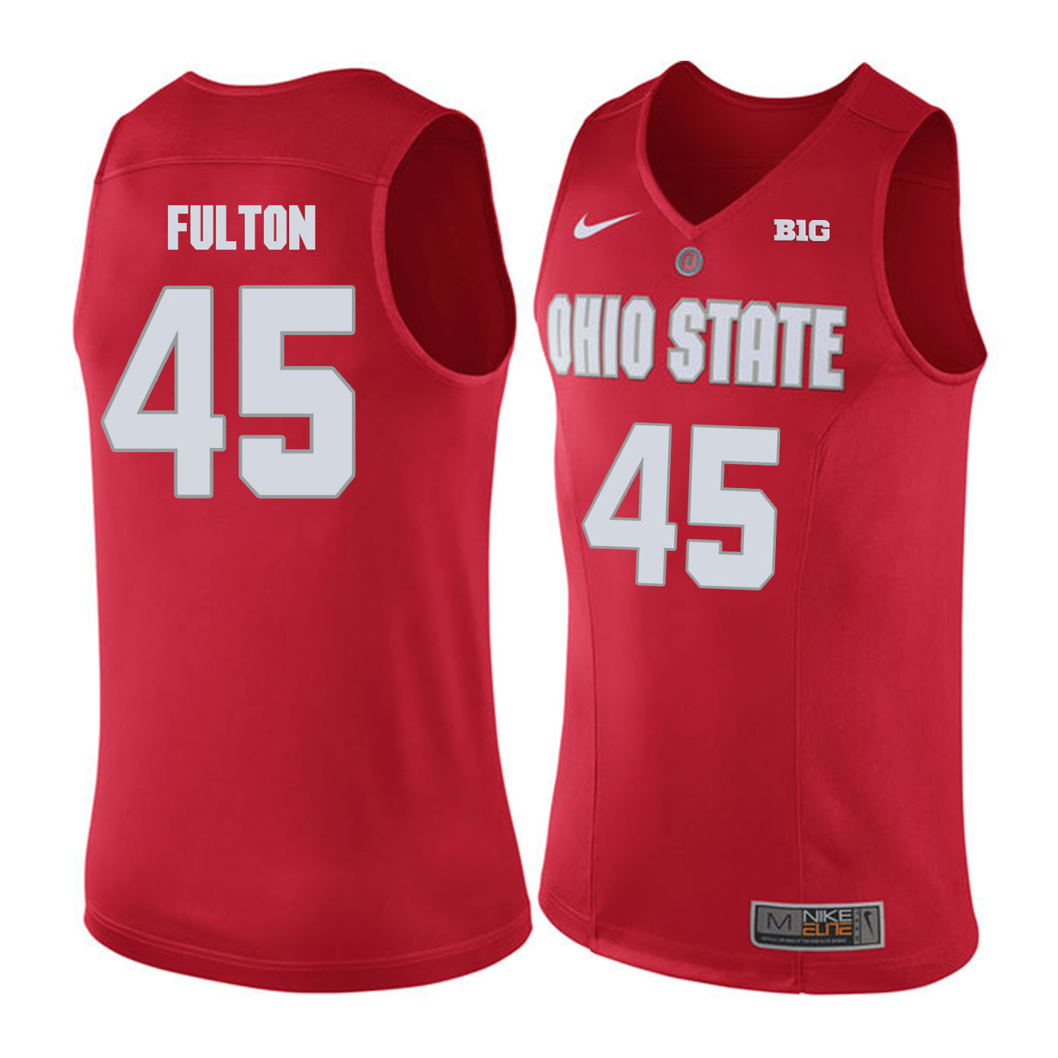 Ohio State Buckeyes #3 Fulton Red College Basketball Jersey