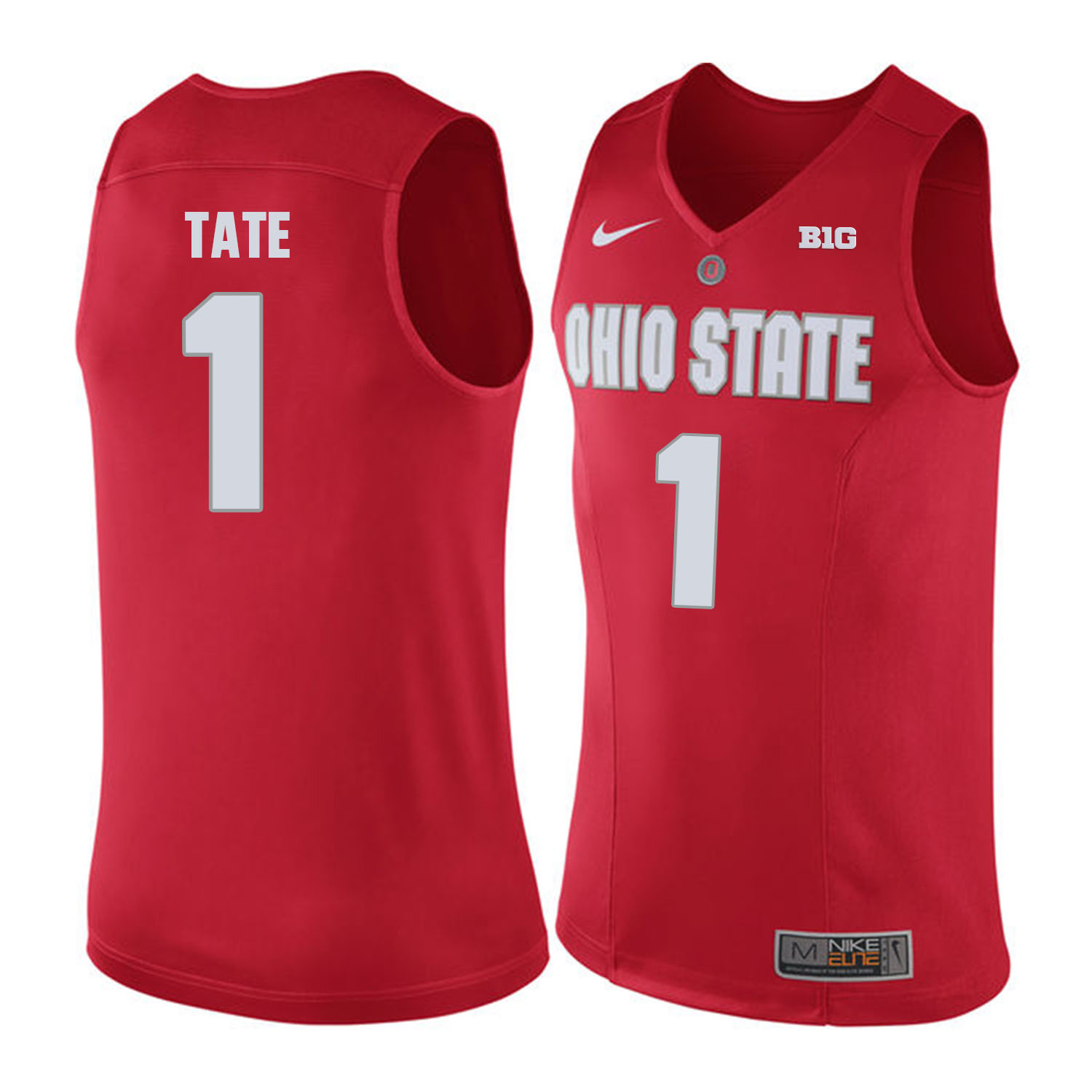 Ohio State Buckeyes #1 Tate Red College Basketball Jersey