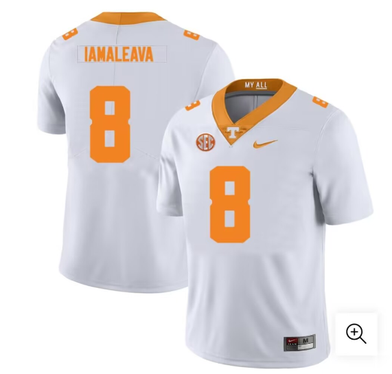 Men's Tennessee Volunteers #8 Nico Iamaleava White Stitched Jersey