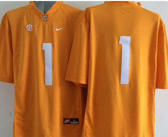 Tennessee Vols #1 Orange Stitched NCAA Jersey