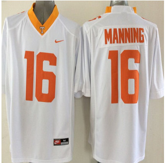 Tennessee Volunteers 16 Peyton Manning White College Football Techfit NCAA Jerseys