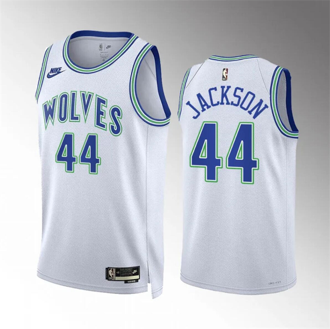 Men's Minnesota Timberwolves #44 Justin Jackson White 2023 24 Classic Edition Stitched Jersey Men's Minnesota Timberwolves #44 Justin Jackson White 2023 24 Classic Edition Stitched Jersey
