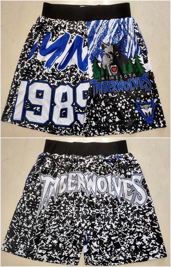 Men's Minnesota Timberwolves Black Mitchell & Ness Shorts (Run Small) Men's Minnesota Timberwolves Black Mitchell & Ness Shorts (Run Small)