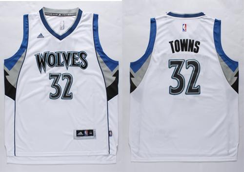 Timberwolves #32 Karl-Anthony Towns White Stitched NBA Jersey Timberwolves #32 Karl-Anthony Towns White Stitched NBA Jersey