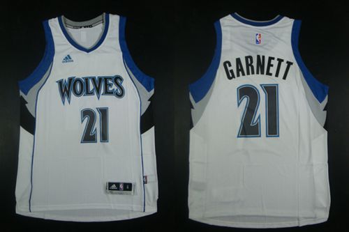 Timberwolves #21 Kevin Garnett White Home Stitched NBA Jersey Timberwolves #21 Kevin Garnett White Home Stitched NBA Jersey