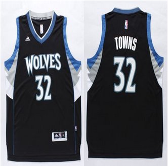 Minnesota Timberwolves #32 Karl-Anthony Towns Black Stitched NBA Jersey