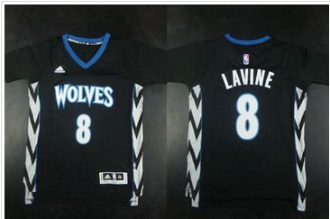 Minnesota Timberwolves #8 Zach LaVine Black Alternate Stitched NBA Jersey