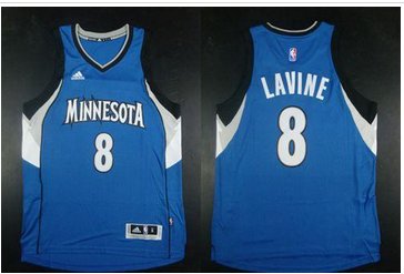 Minnesota Timberwolves #8 Zach LaVine Blue Road Stitched NBA Jersey