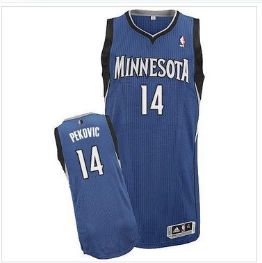 Minnesota Timberwolves Revolution 30 #14 Nikola Pekovic Blue Stitched NBA Jersey