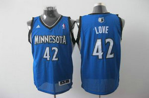 Minnesota Timberwolves 42 Kevin Love Blue Road Jersey