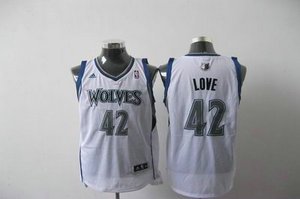 Minnesota Timberwolves 42 Kevin Love White Jersey