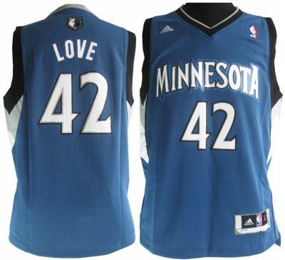 Minnesota Timberwolves 42# Kevin Love Blue Revolution 30 Swingman Jersey