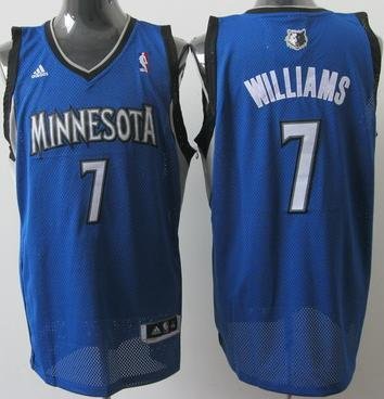 Minnesota Timberwolves 7# Derrick Williams Blue Jersey