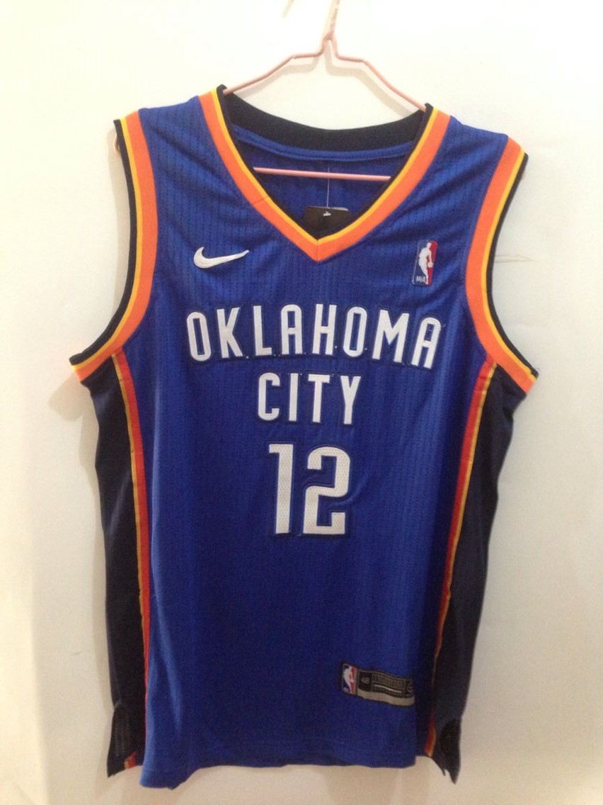 Nike Thunder #12 Steven Adams Blue NBA Swingman Jersey01