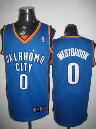 oklahoma City Thunder 0 WESTBROOK blue jerseys