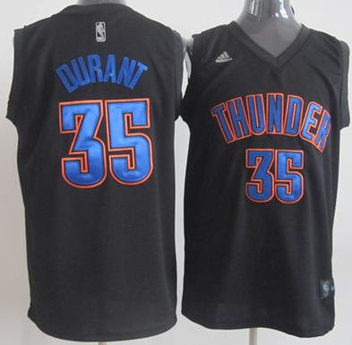 Oklahoma City Thunder 35 Durant Black Swingman Jersey