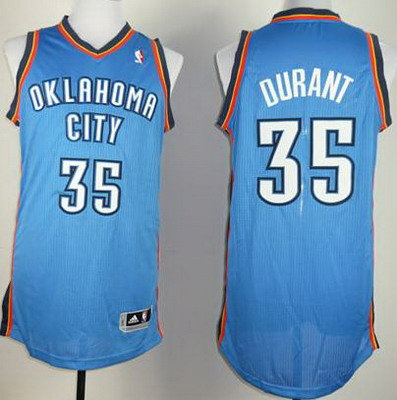 Revolution 30 Oklahoma City Thunder #35 Kevin Durant Blue NBA Jersey