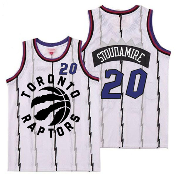 Raptors 20 Damon Stoudamire White Retro Jersey 2