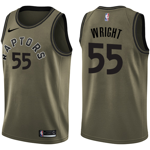 Nike Raptors #55 Delon Wright Green Salute to Service NBA Swingman Jersey Nike Raptors #55 Delon Wright Green Salute to Service NBA Swingman Jersey