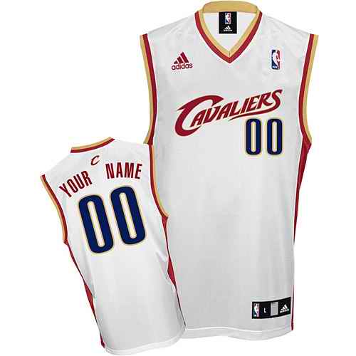 Cleveland Cavaliers Custom White Adidas Home Jersey