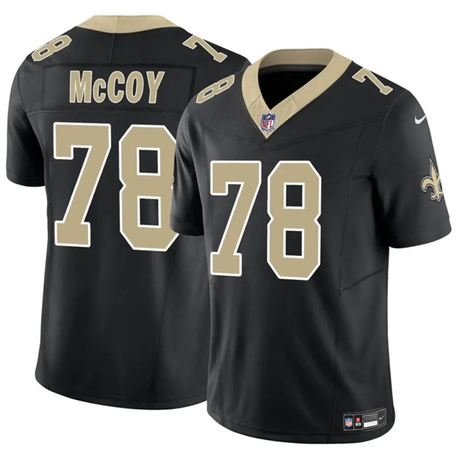 Men's New Orleans Saints #78 Erik McCoy Black 2025 F.U.S.E Vapor Limited Stitched Football Jersey Men's New Orleans Saints #78 Erik McCoy Black 2025 F.U.S.E Vapor Limited Stitched Football Jersey