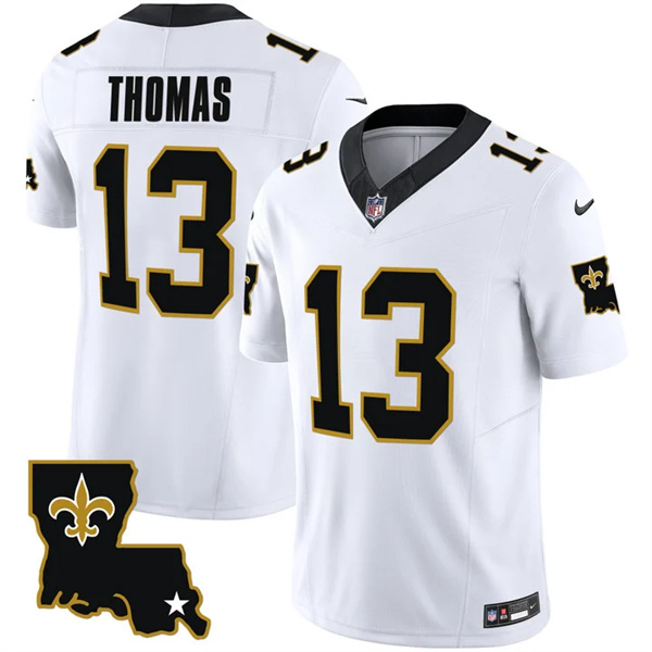 Men's New Orleans Saints #13 Michael Thomas White 2023 F.U.S.E. 1987 Legacy Vapor Stitched Jersey Men's New Orleans Saints #13 Michael Thomas White 2023 F.U.S.E. 1987 Legacy Vapor Stitched Jersey