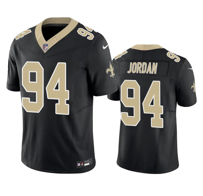 Men's New Orleans Saints #94 Cameron Jordan Black 2023 F.U.S.E. Vapor Untouchable Limited Stitched Jersey Men's New Orleans Saints #94 Cameron Jordan Black 2023 F.U.S.E. Vapor Untouchable Limited Stitched Jersey