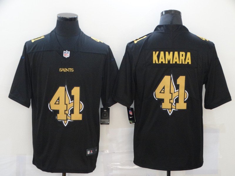 Nike Saints 41 Alvin Kamara Black Shadow Logo Limited Jersey Nike Saints 41 Alvin Kamara Black Shadow Logo Limited Jersey