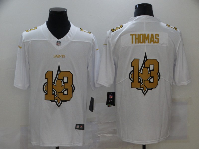 Nike Saints 13 Michael Thomas White Shadow Logo Limited Jersey Nike Saints 13 Michael Thomas White Shadow Logo Limited Jersey