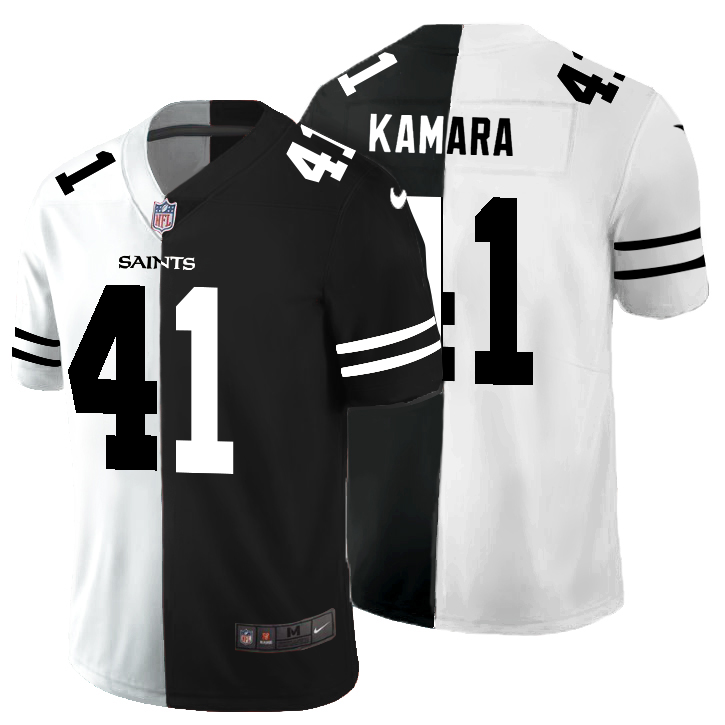 New Orleans Saints #41 Alvin Kamara Men's Black V White Peace Split Nike Vapor Untouchable Limited NFL Jersey New Orleans Saints #41 Alvin Kamara Men's Black V White Peace Split Nike Vapor Untouchable Limited NFL Jersey