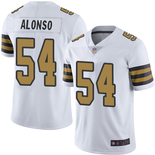Men New Orleans Saints #54 Kiko Alonso White Vapor Untouchable Rush Limited Football Jersey Men New Orleans Saints #54 Kiko Alonso White Vapor Untouchable Rush Limited Football Jersey