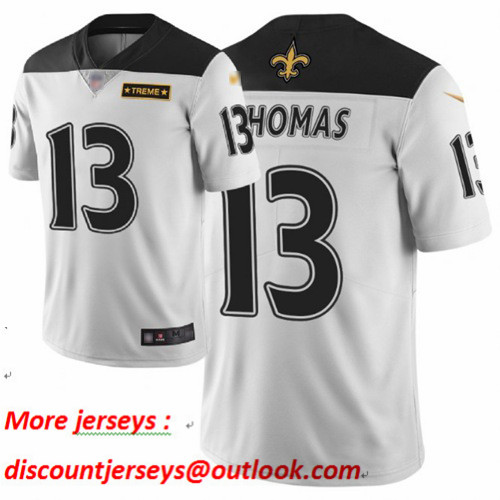 Saints #13 Michael Thomas White Men's Stitched Football Limited City Edition Jersey Saints #13 Michael Thomas White Men's Stitched Football Limited City Edition Jersey